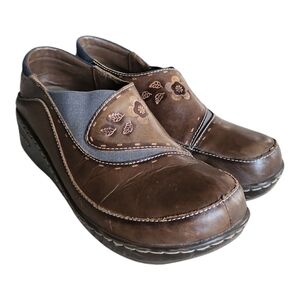 L’Artiste Burbank Leather Clogs – EU 41 (US 9.5–10) | Botanical Boho Comfort